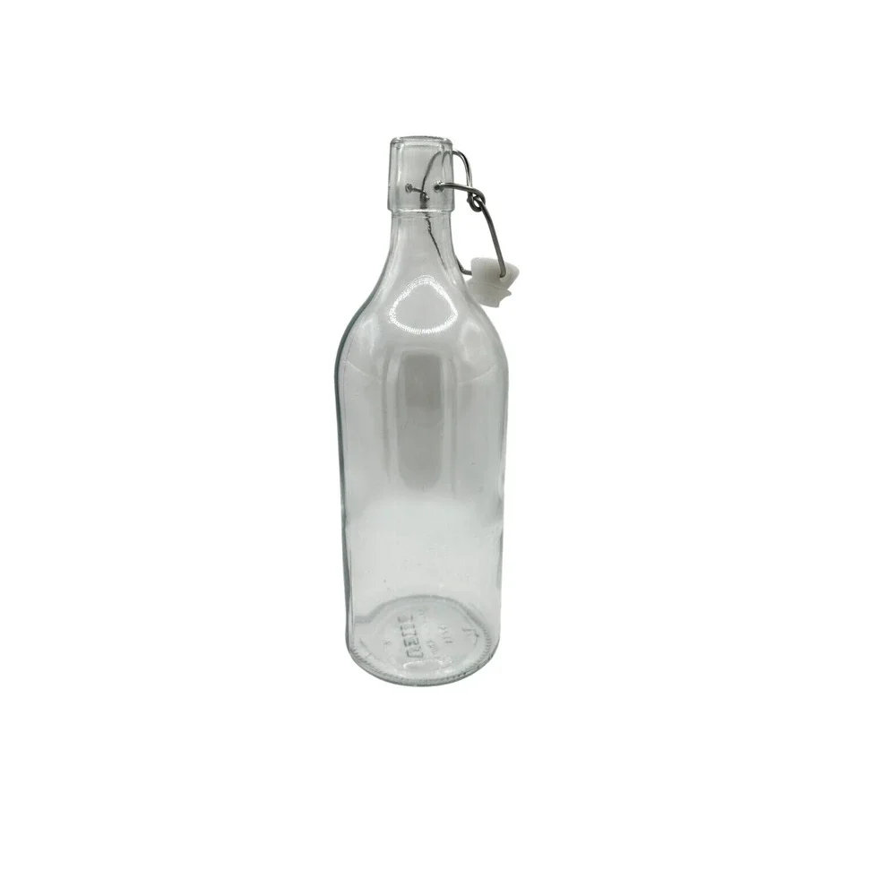 IKEA KORKEN Clear Glass Bottle with Stopper 34oz 1L Swing Top Airtight Lid